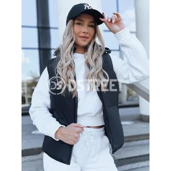 Dámská vesta Dámská prošívaná vesta s kapucí POPLAR černá