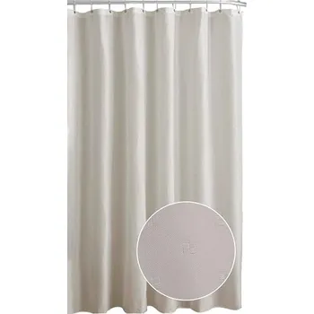 Sprchový závěs DuraHome Závěs koupelnový 180 × 200 cm PES, Jaquard, béžový