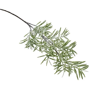 umělá květina Větev zelená s jinovatkou 70 cm