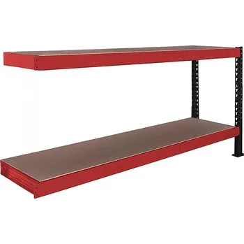 regál Přístavek k regálu Trestles RNC 1400x2400x800, nosnost 1600 kg, 2 police Barva: červeno-černá