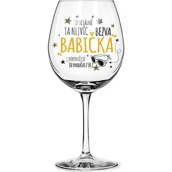 Sklenice Nekupto Sklenice na víno Nejvíc bezva babička