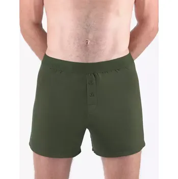 Trenýrky GINA pánské trenky volné, šité, jednobarevné Eco Bamboo 75195P lahvová 58/60