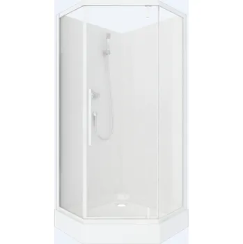 Savana Veduta Diamond White 90x90 pětiúhelníkový sprchový box