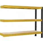 Přístavek k regálu Trestles RNC 1600x1800x600, nosnost 2400 kg, 3 police Barva: žluto-černá