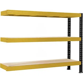 regál Přístavek k regálu Trestles RNC 1600x1800x600, nosnost 2400 kg, 3&nbsp;police Barva: žluto-černá