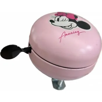 Zvonek na kolo Retro zvonek na kolo Disney MINNIE AMAZING UNI Růžová, Černá, Bílá
