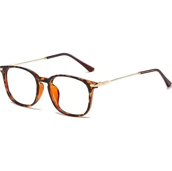 Počítačové brýle VeyRey Brýle blokující modré světlo hranaté Orvar hnědé