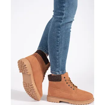 Dámská treková obuv KOŽENÉ CAMELOVÉ TRAPERKY 37211C Velikost: 41