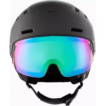 Sjezdové lyže PORSCHE HEAD Ski Helmet Helma lyžařská s integrovaným samozatmavovacím hledím a systémy Sphere Fit a MIPS černá (Designová lyžařská helma od Porsche s integrovaným hledím. S technologií zornice 5K a patentovaným systémem Sphere Fit a sponou Fidlock pro)