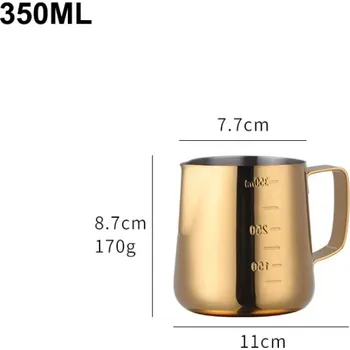 Konvička na mléko Nerezová konvička | GOLD | 350 ml