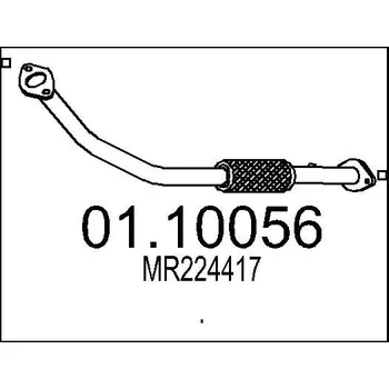 Výfukový systém Výfuková trubka MTS 01.10056