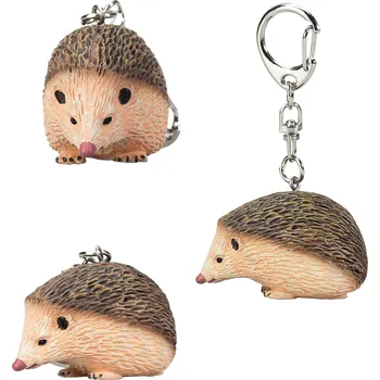 Teddies Přívěsek na klíče zvířátko kov/plast 5-8cm mix druhů Zvířátka: Ježek