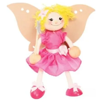 Víla - dřevěná figurka na pružině