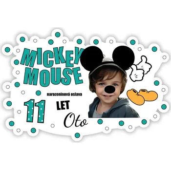 Party nádobí Personal Personalizovaná podložka pod tanier - Mickey Mouse