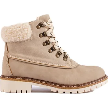 Dámská sportovní obuv Béžové dámské workery s kožíškem GD-TL32BE Velikost: 38