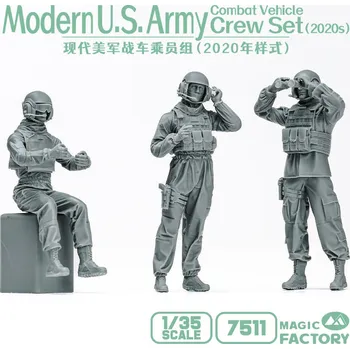 Plastikový model Magic Factory 1/35 Modern U.S. Army Combat Vehicle Crew Set (2020s)