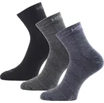 LASTING merino ponožky WHO 3-PACK, černá+šedá+modrá