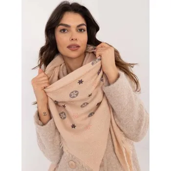 Šátek Světle broskvová dámská šála s potiskem