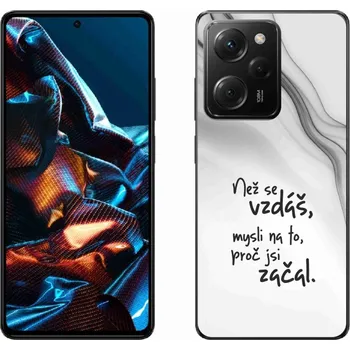 Pouzdro na mobilní telefon Gelový kryt mmCase na Xiaomi Poco X5 Pro 5G - citát 2 bílé pozadí