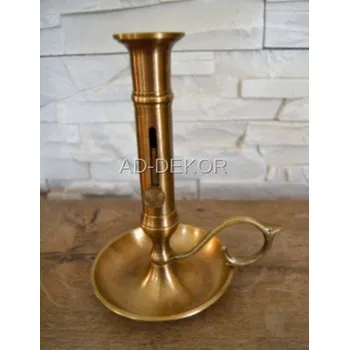 Svícen Mosazný svícen s uchem 20cm