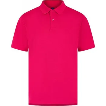 Pánská móda Henbury Pánská polokošile Coolplus z piké úpletu Barva: růžová výrazná, Velikost: M W475