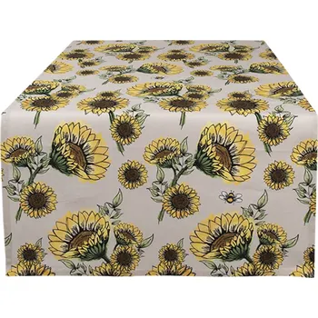 ubrus Clayre & Eef - Běhoun na stůl SUNNY SUNFLOWERS SUS64