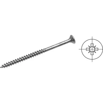 Vrut STRONG StrongFix Vrut PZ 4x60/36 zápustná hlava zinek bílý PZ2, částečný závit
