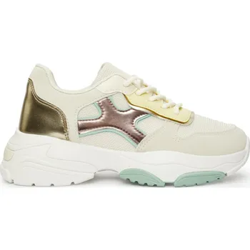 Dámské tenisky Smetanové sneakersy s lesklými detaily BL378GO Velikost: 41