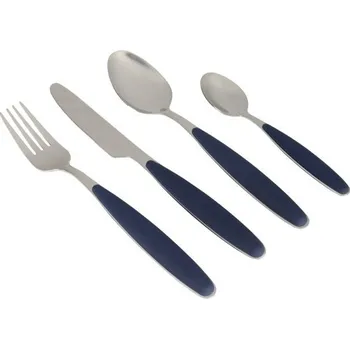 Kempingové nádobí Sada příborů Gimex pro 4 osoby - různé barvy Barva: Tmavě modrá