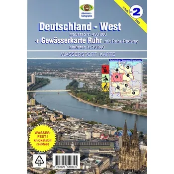 Wassersport-Wanderkarte 02. Deutschland West - Jübermann, Erhard