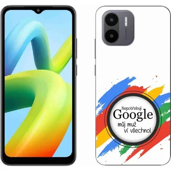 Pouzdro na mobilní telefon Gelový kryt mmCase na Xiaomi Redmi A1 - muž ví všechno bílé pozadí