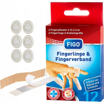 Náplast Figo Speciální set obvazových náplastí a návleků na prsty 12ks