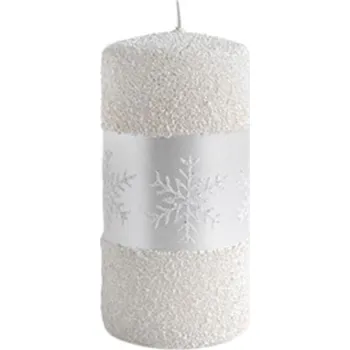 Svíčka Svíčka SNOW QUEEN, bílá, 6 x 12 cm