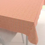 Dekorační obdélníkový ubrus Rebeka RE-006 Oranžovo-bílá kostka malá 130x220 cm