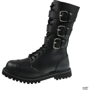 Pánská zimní obuv boty kožené unisex - Phantom Boots with Buckle - BRANDIT - 9005-black - 39