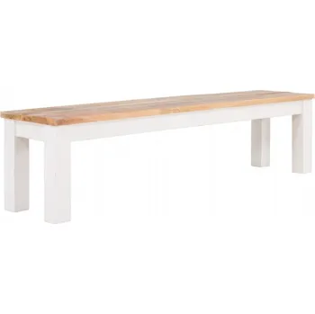 Dřevěná lavice mango Madagaskar 180x40 slonová kost