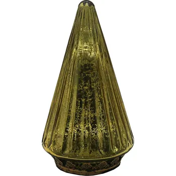 Vánoční dekorace Clayre & Eef - Skleněný vánoční stromek s LED osvětlením 6GL4561