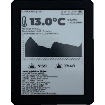 Dioda Chytrý ePaper set pro Živý obraz SVERIO PaperBoard 6" s černým rámečkem