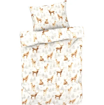 Povlečení LIVARNO home Fleecové ložní povlečení, 140 x 200 cm, 70 x 90 cm (Sob/bílá)