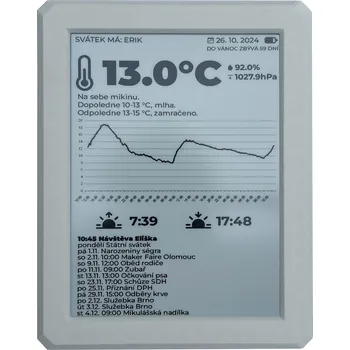 Dioda Chytrý ePaper set pro Živý obraz SVERIO PaperBoard 6" s bílým rámečkem