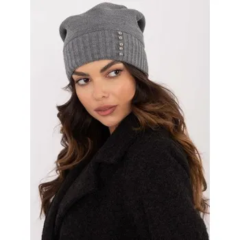 Oblečení a móda Tmavě šedá zimní čepice se zavazováním RUE PARIS