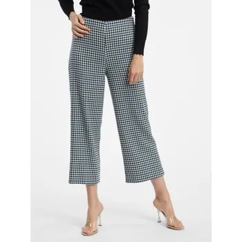 Černo-modré dámské vzorované cullotes