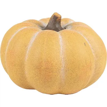 Clayre & Eef - dekorativní keramická dýně, žlutá 15x10 cm