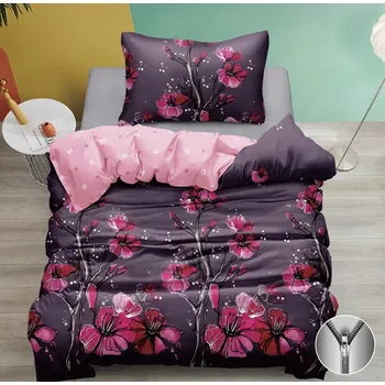 Povlečení Bavlněné povlečení MARGARETTA tmavě fialové Rozměr povlečení: 70 x 90 cm | 140 x 200 cm