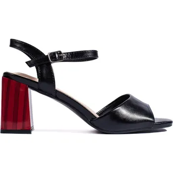 Dámské sandále Černé elegantní sandály na sloupku GD-FL1147B Velikost: 39