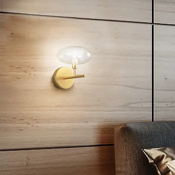 Nástěnné svítidlo Metal Lux Dolce, nástěnné svítidlo 1xG9, zlatá/čiré sklo, výška 20cm