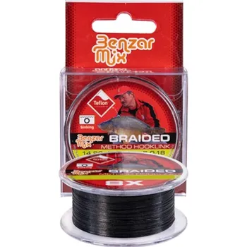 BENZAR MIX - Návazcová šňůrka Braided Method Hooklink Černá 0,08 mm 10 m