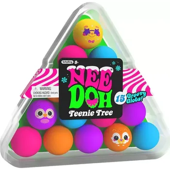 Cestovní hra Schylling NeeDoh Vánoční stromeček s 15 mačkacími ozdobami