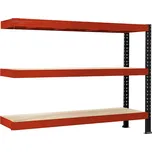 Přístavek k regálu Trestles RNC 1600x2200x600, nosnost 2400 kg, 3 police Barva: červeno-černá