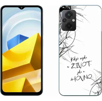 Pouzdro na mobilní telefon Gelový kryt mmCase na Xiaomi Poco M5 4G - vtipný text 16 bílé pozadí